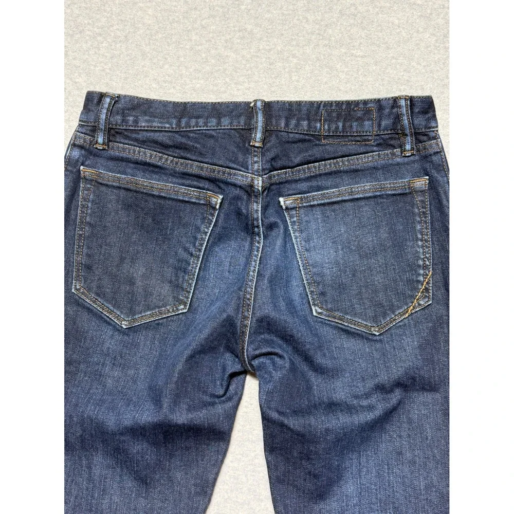 Banana Republic Mens Straight‎ Fit Dark Wash Indigo Stretch Jeans 30x32